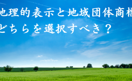 地理的表示と地域団体商標、どちらを選択すべき？